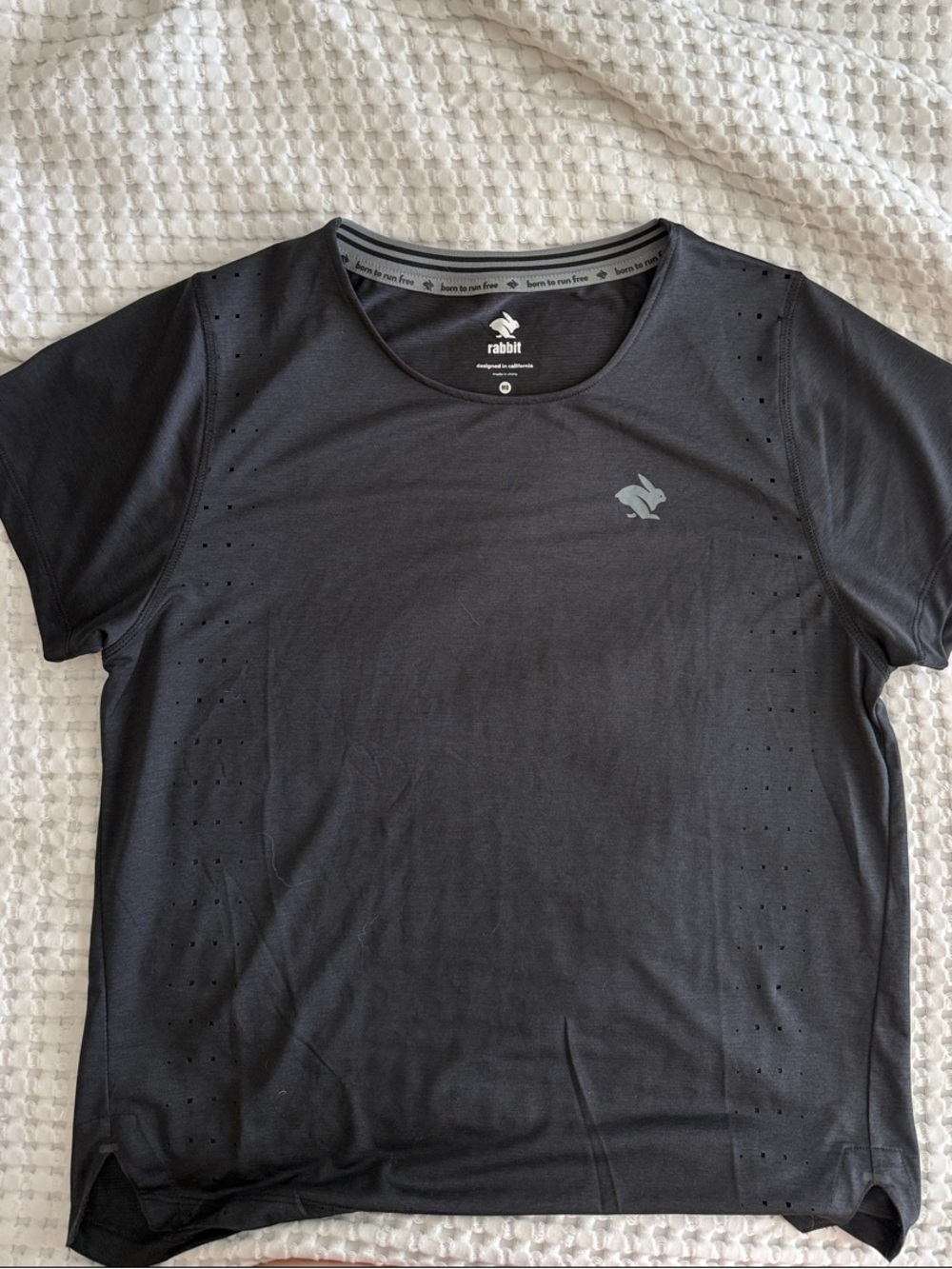 rabbit Black Short Sleeve Performance Tee